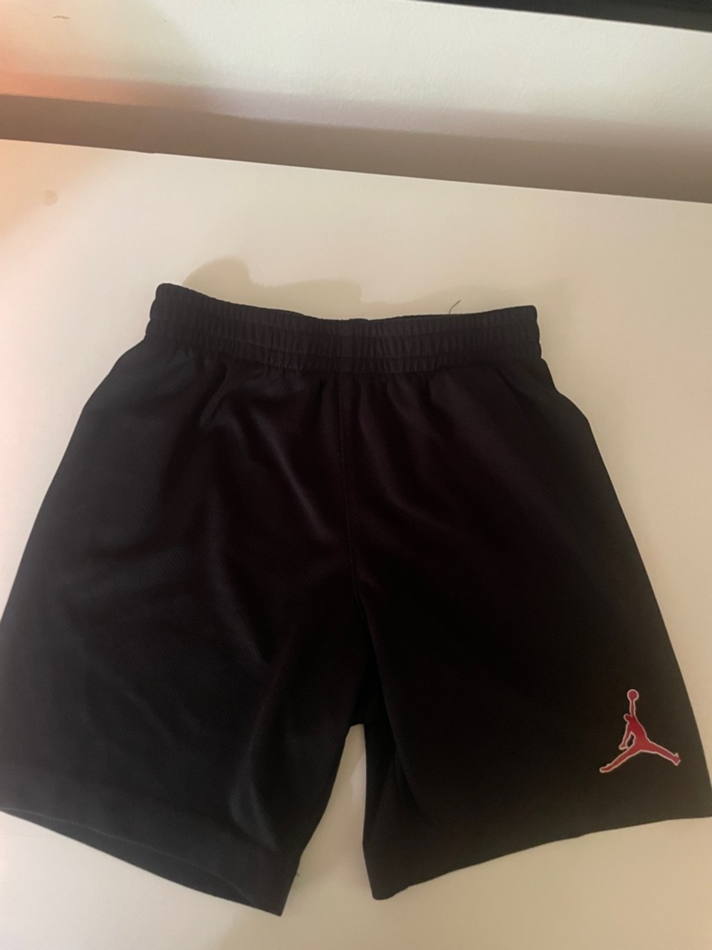Jordan Black Performance Shorts with Red Jumpman, size 6